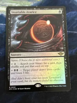 Insatiable Avarice Outlaws of Thunder Junction Foil NM-M Unplayed 0091 - Image 1