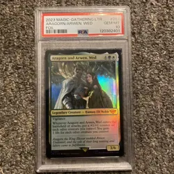 Magic The Gathering Lord Of The Rings Aragorn/Arwen Wed 0287 Graded PSA 10 - Image 1