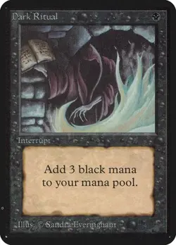 Dark Ritual Limited Edition Alpha HP MTG - Image 1