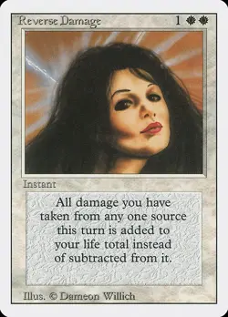 Reverse Damage 1x MtG Revised PLAYED - Image 1