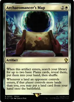 Magic the Gathering FIC Archaeomancer's Map Regular Rare FFXIV 2025 - Image 1
