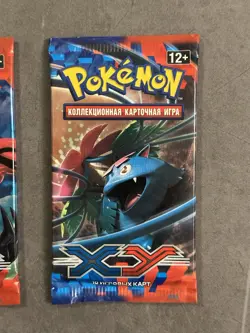 Pokemon 4x XY Base Set Booster Packs (Art Set) Russian, Rare - Image 3