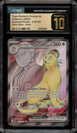 Pokemon Team Rocket's Persian ex Destined Rivals Ultra Rare #219 CGC 10 Pristine - Image 1