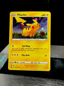POKEMON HOLO PIKACHU SWSH039 PROMO SWORD & SHIELD 2020 -L👀K-CLEAN - Image 3