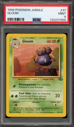 Pokemon Gloom Jungle Unlimited #39 PSA 9 Mint - Image 1