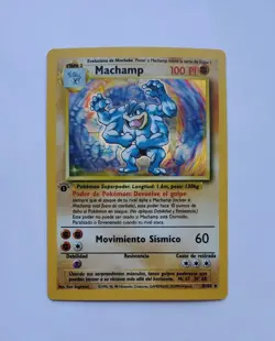 Pokemon Machamp Holo 1st Edition Base Set 8/102 Spanish - Image 1