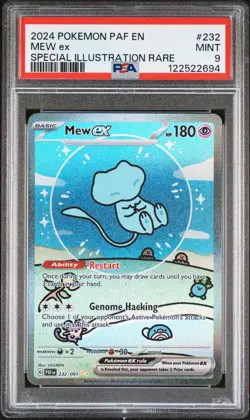 2024 Pokemon Paldean Fates Mew Ex Special Illus. Rare #232 MINT PSA 9 - Image 1