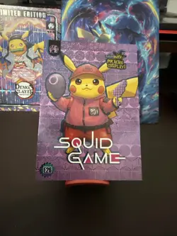 Squid Game (Pikachu) #E26 - Pink Holo Box Hit Electric Pikachu Cosplay Pokemon - Image 1