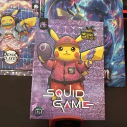 Squid Game (Pikachu) #E26 - Pink Holo Box Hit Electric Pikachu Cosplay Pokemon - Image 2