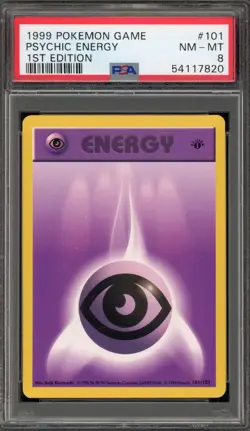 Pokemon Psychic Energy Base Set Shadowless 1st Edition #101 PSA 8 - Image 1