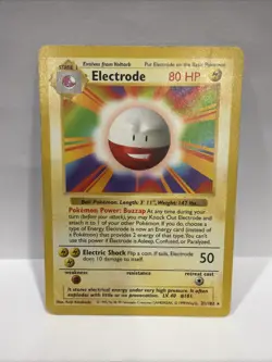 Pokemon TCG Electrode 21/102 Base Set Unlimited Rare, Regular Finish - Image 1