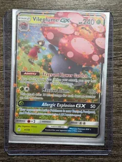 POKEMON VILEPLUME GX 4/236 ULTRA RARE HOLO 2019 COSMIC ECLIPSE + DARKRAI SLEEVE - Image 5