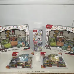Pokemon TCG 151 Collection Surging Sparks 3 Pack Prismatic Booster Sealed Lot - Image 1