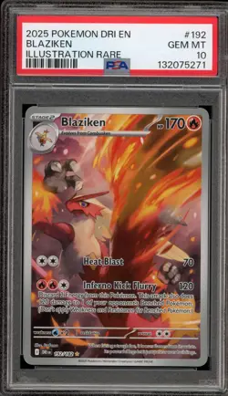 Pokemon Blaziken Destined Rivals Illustration Rare #192 PSA 10 Gem Mint - Image 1