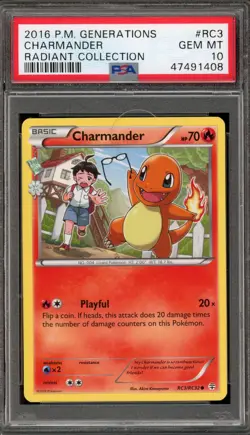 Pokemon Charmander XY Generations Radiant Coll. #RC3 PSA 10 Gem Mint - Image 1
