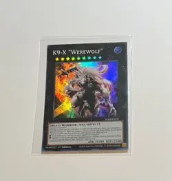 Yu-Gi-Oh! K9-X "Werewolf" #JUSH-EN037 Super Rare 1st Edition (NM) + Bonus - Image 1