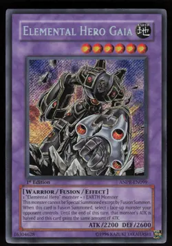 Elemental HERO Gaia ANPR-EN099 Secret Rare 1st Edition Yugioh NM - Image 1