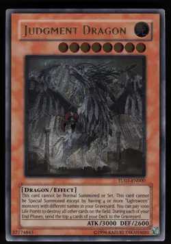 Judgment Dragon TU01-EN000 Turbo Pack: Booster One Ultimate Rare Yu-Gi-Oh - Image 1