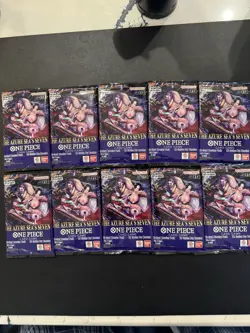 One Piece OP014-EB04 The Azure Sea's Seven TCG - DEAD PACKS Sealed Lot of 10 - Image 1