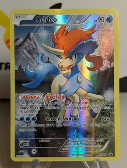 Keldeo XY118 Full Art Black Star Promo 118 Pokemon Card NM - Image 1