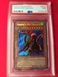 PSA 9 Unlimited Harpie's Pet Dragon 2025 RP02-EN093 Yugioh Card (Reprint) - Image 1