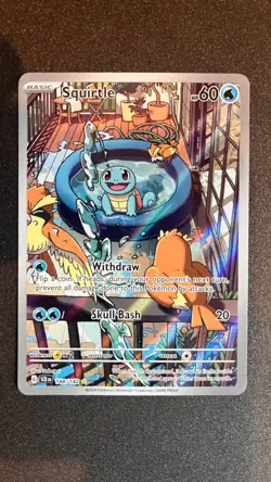 Pokemon Squirtle 148/142 Illustration Rare Full Art Holo Stellar Crown TCG Card - Image 1