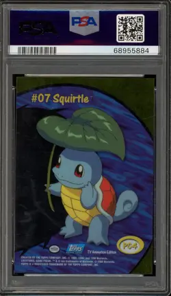 Pokemon Topps Squirtle TV Animation Clear Cards #PC4 (#07) PSA 10 Gem Mint - Image 2