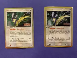 (2) Gold Pokemon Cards Delcatty Power Keepers 8/108 Holo Rare Stamped - Image 1