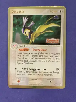 (2) Gold Pokemon Cards Delcatty Power Keepers 8/108 Holo Rare Stamped - Image 2