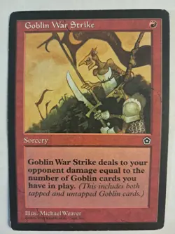 Goblin War Strike 1998 Portal Second Age MAGIC MTG LP - Image 1