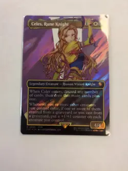 Celes, Rune Knight (Borderless) (Surge Foil) Commander: Final Fantasy Foil - Image 1