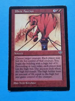 Illicit Auction MTG Magic The Gathering Mirage Rare 1996 MP - Image 1