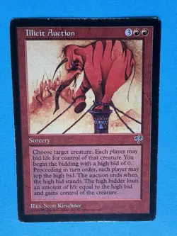 Illicit Auction MTG Magic The Gathering Mirage Rare 1996 MP - Image 3