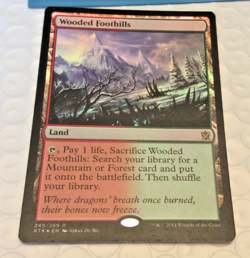 1x NM/LP Wooded Foothills Khans of Tarkir Foil - Image 1