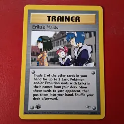 Erika's Maids 109/132 Gym Heroes Regular First Edition Pokemon Card LP - Image 1