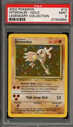 Pokemon Hitmonlee Legendary Coll. Holo Rare #13 PSA 9 Mint - Image 1