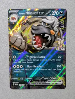 Arven's Mabosstiff ex 139/182 Destined Rivals Double Rare Holo Pokemon TCG NM - Image 1