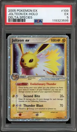 Pokemon Jolteon ex EX Delta Species Holo Ultra Rare #109 PSA 5 - Image 1