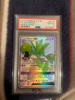 SCIZOR 2019 Pokemon Hidden Fates SV72 PSA 10 Gem Mint B - Image 1