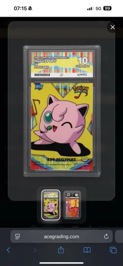 Pokemon Topps 2000 TV Animation Series 2 Stick-Ons Ditto Ace Grade 10 Low Pop - Image 3