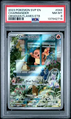 2023 POKEMON SVP EN-SV BLACK STAR PROMO #044 CHARMANDER PSA 8 - Image 1