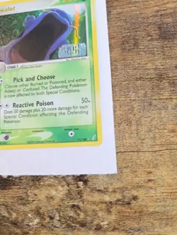 Pokemon Swalot TCG 11/100 EX Crystal Guardians Reverse Holo LP - Image 2