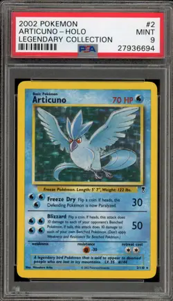 Pokemon Articuno Legendary Coll. Holo Rare #2 PSA 9 Mint - Image 1