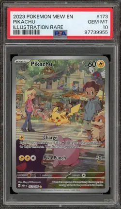 Pokemon Pikachu 151 MEW EN Illustration Rare #173 PSA 10 Gem Mint - Image 1