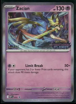 Zacian MEP 015 STAFF - Pokemon TCG Phantasmal Flames 2025 Promo NM - Image 1