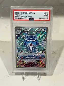 Palafin Holo IR Illustration Rare Pokemon TCG 2023 Obsidian Flames 200/197 PSA 9 - Image 1