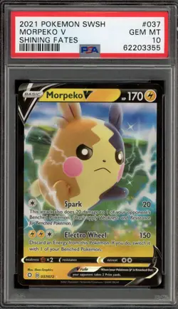 Pokemon Morpeko V Shining Fates Holo Ultra Rare #037 PSA 10 Gem Mint - Image 1