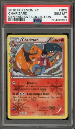 Pokemon Charizard XY Generations Radiant Coll. #RC5 PSA 10 Gem Mint - Image 1