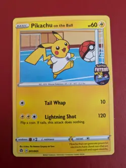 Pikachu On The Ball 001/005 Pokemon Futsal Black Star Promo Excellent Condition - Image 1
