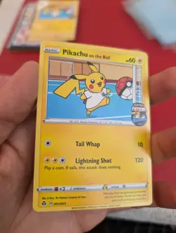 Pikachu On The Ball 001/005 Pokemon Futsal Black Star Promo Excellent Condition - Image 3